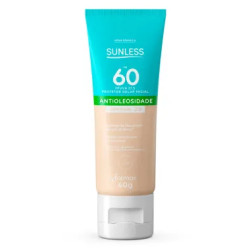 PROTETOR SOLAR FACIAL SUNLESSS COM BASE FPS60 ANTIOLIOSIDADE 2.0 40G