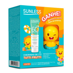 PROTETOR SOLAR SUNLESS KIDS TUTTI FRUTTI FPS60 120G+BONECO LESSITO