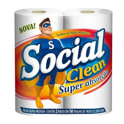 PAPEL TOALHA SOCIAL 2UND COM 100 FOLHAS