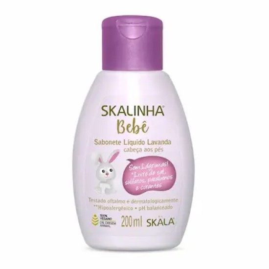 SABONETE LIQUIDO SKALINHA BEBE LAVANDA 200ML