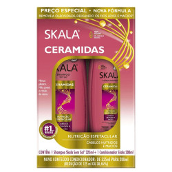 KIT SKALA SHAMPOO 325ML + CONDICIONADOR 200 ML CERAMIDAS