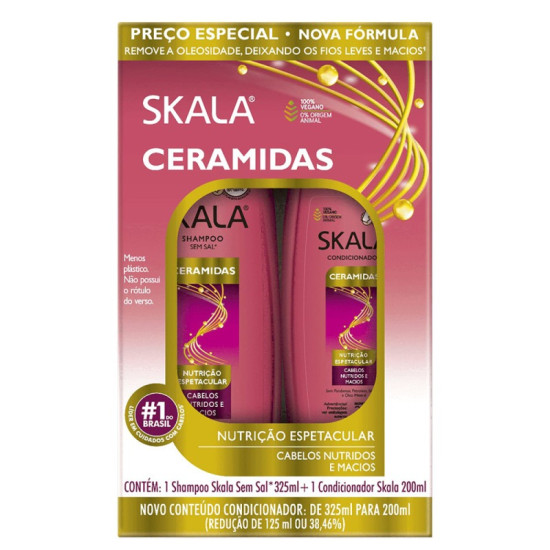 KIT SKALA SHAMPOO 325ML + CONDICIONADOR 200 ML CERAMIDAS