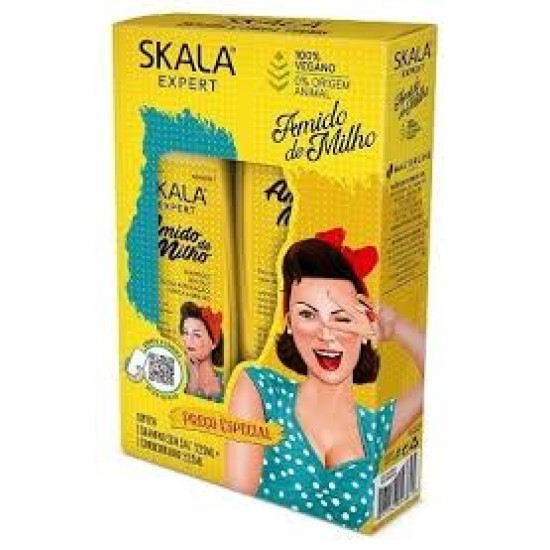 KIT SKALA SHAMPOO 325ML + CONDICIONADOR 200 ML AMIDO DE MILHO