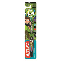 ESCOVA DENTAL DENTAL BITUFO BEN 10 COM PROTETOR HOLOGRAFICO