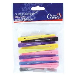 CLIPS PLASTICO P/ CAB SANTA CLARA COLORIDO C/12 UN REF 1423