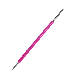 PALITO DUPLO INOX COM PROTETOR PARA CUTICULA SANTA CLARA