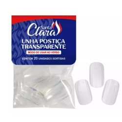 UNHA POSTICA TRANSP. COM 20 UND SANTA CLARA