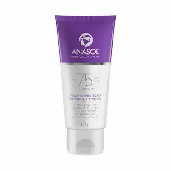 PROTETOR SOLAR ANASOL FACIAL LUZ VISIVEL FPS 75 60G