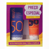 KIT PROTETOR RICOSOL FPS50 180G + PROTETOR FPS 50 KIDS 100G