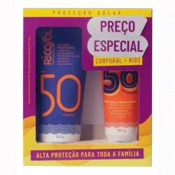 KIT PROTETOR RICOSOL FPS50 180G + PROTETOR FPS 50 KIDS 100G