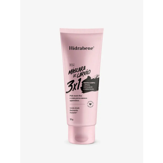 HIDRABENE MASCARA FACIAL DE CARVAO 3 EM 1 50G