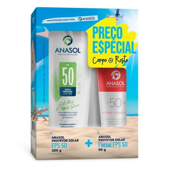 KIT ANASOL FPS50 CORP 200G+FACIAL 60G JU PAES