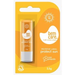 PROTETOR LABIAL BEM CARE FPS15 PROTECT SUN C/3,5G