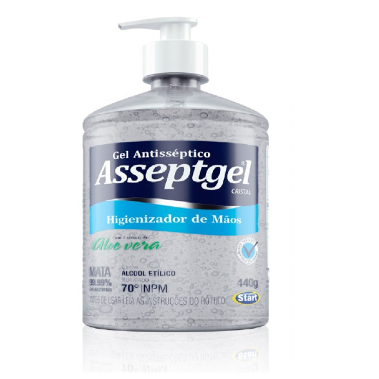 ALCOOL GEL 70% ANTISSEPTICO ASSEPTGEL 420G
