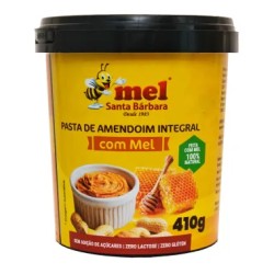 PASTA DE AMENDOIM INTEGRAL C/ MEL 410G SANTA BARBARA