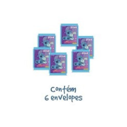 KIT COM 6 ENVELOPES DE FIGURINHAS STITCH