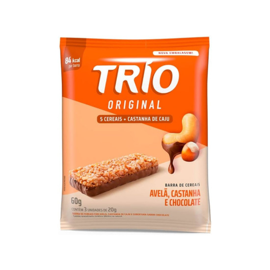 BARRA DE CEREAL TRIO AVELAS 20GR