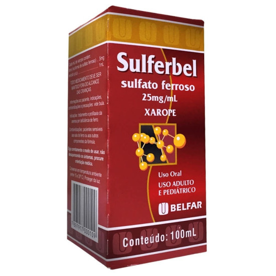 SULFERBEL XAROPE COM 100 ML