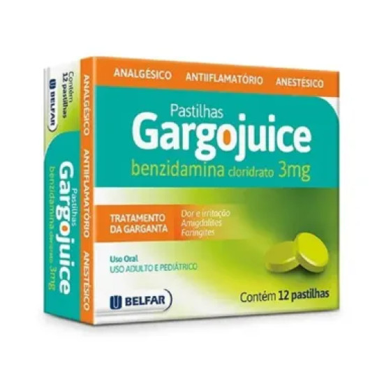 GARGOJUICE 3MG MENTA COM 12 CAPSULAS