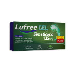 SIMETICONA LUFREE 125 MG COM 15 CAPSULAS GEL