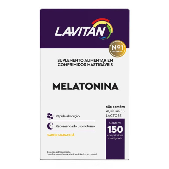 LAVITAN MELATONINA SABOR MARACUJA COM 150COMPRIMIDOS 