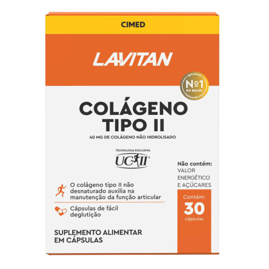 LAVITAN COLAGENO TIPO II COM 30 CAPSULAS