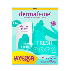 KIT SABONETE INTIMO DERMAFEME FRESH COM 2 UNID 200ML CADA