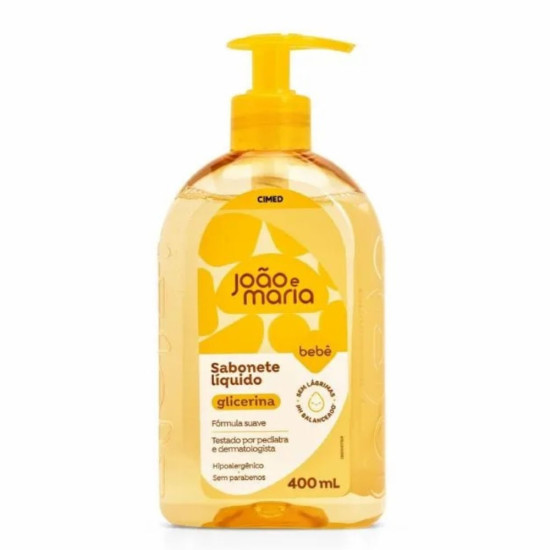 SABONETE LIQUIDO JOAO E MARIA BEBE GLICERINADO 400ML