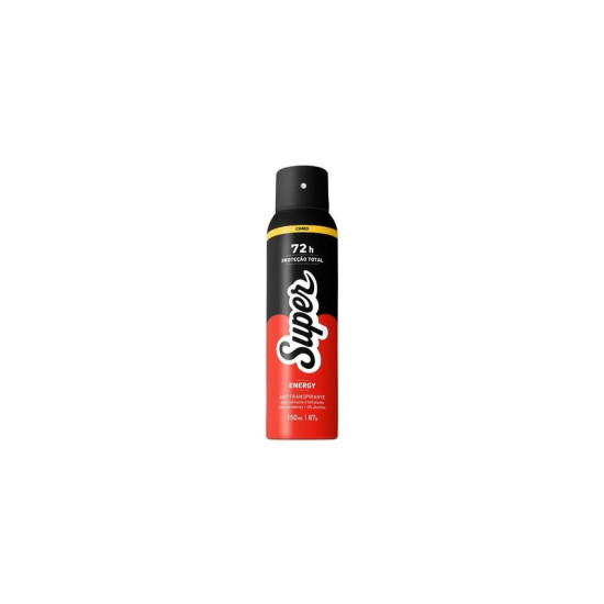 DESODORANTE AEROSOL SUPER ENERGY 72H 150ML
