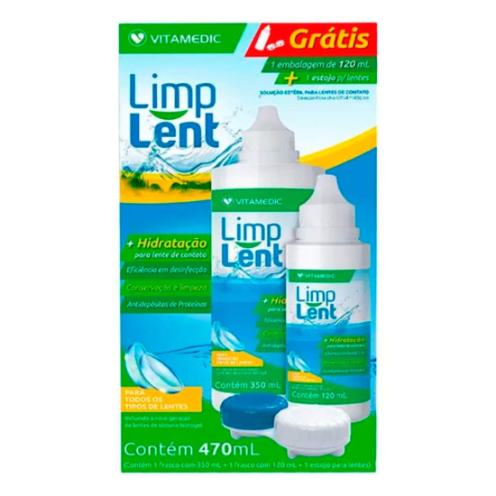 KIT LIMP LENT SOL ESTERIL PARA LENTES DE CONTATO 470ML