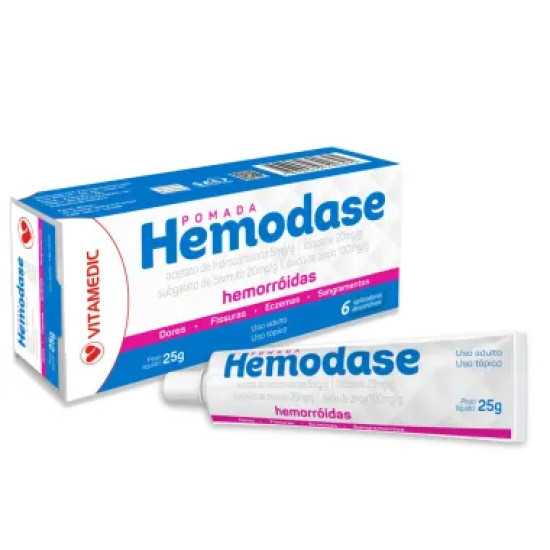 HEMODASE AD POMADA COM 25G + 6 APL