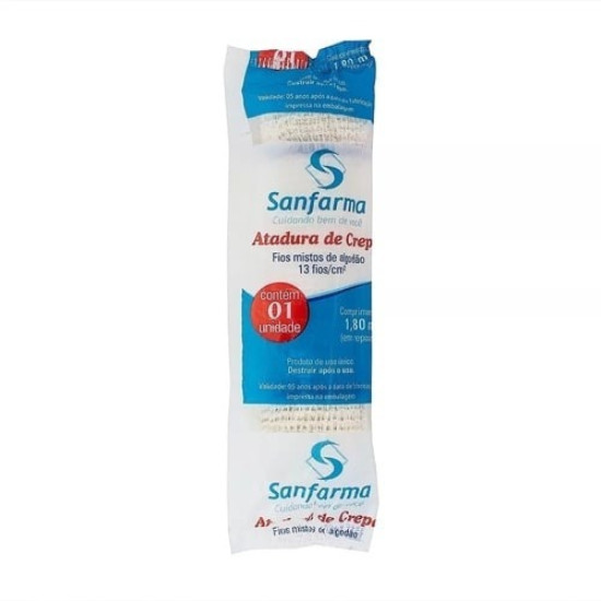 ATADURA CREPE SANFARMA 1,80 X 15 CM