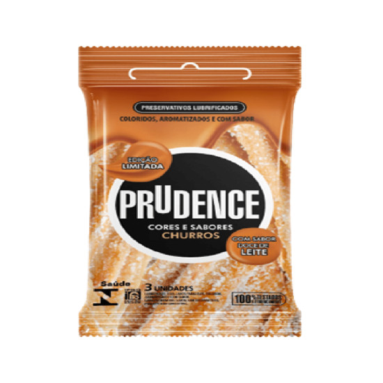 PRESERVATIVO PRUDENCE CORES E SABORES CHURROS COM 3UN