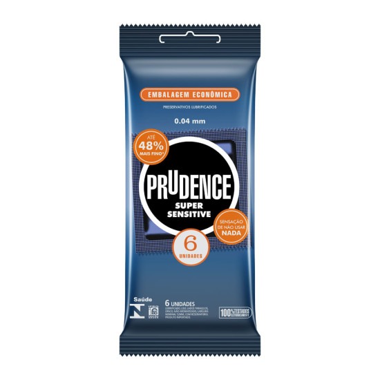 PRESERVATIVO PRUDENCE SUPER SENSITIVE COM 6UN