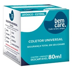COLETOR UNIVERSAL ESTERIL BEM CARE 80ML
