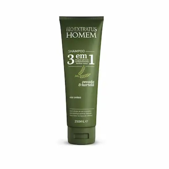 SHAMPOO BIO EXTRATUS HOMEM 3 EM 1 250ML