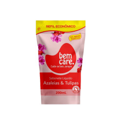 SABONETE LIQUIDO BEM CARE AZALEIAS E TULIPAS REFIL 200ML