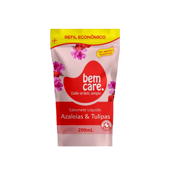 SABONETE LIQUIDO BEM CARE AZALEIAS E TULIPAS REFIL 200ML