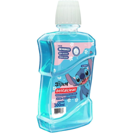 ENXAGUANTE BUCAL DENTALCLEAN STITCH MORANGO 300ML