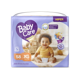 FRALDAS BABY CARE HIPER PREMIUM XG COM 58 UND