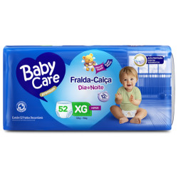 FRALDA CALCA BABY CARE PREMIUM DIA E NOITE XG COM 52UNIDADES