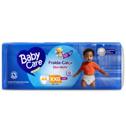 FRALDA CALCA BABY CARE PREMIUM DIA E NOITE XXG COM 44UNIDADES