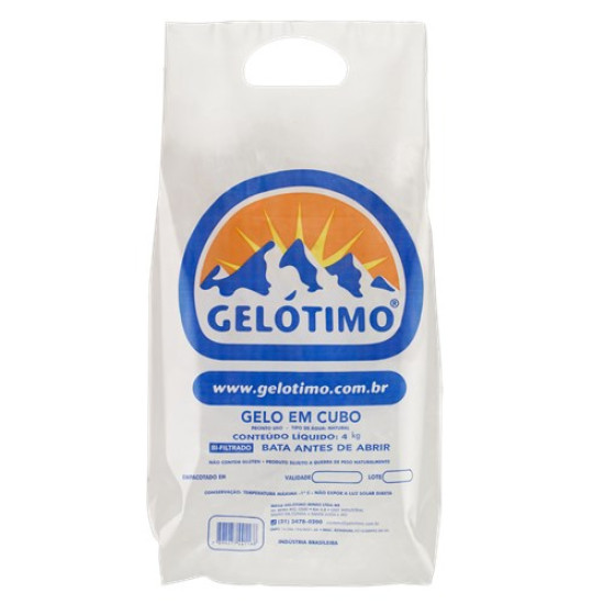 GELO EM CUBO PCT COM 4KG