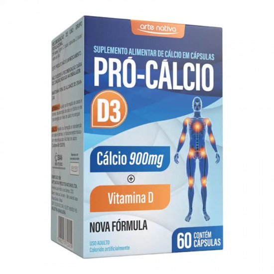 PRO CALCIO D3 500MG COM 60 CAPSULAS