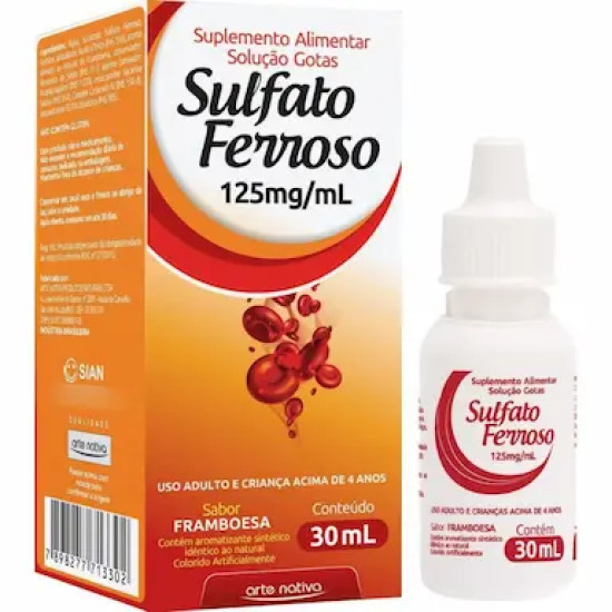 SULFATO FERROSO 125MG/ML 30ML ARTE NATIVA
