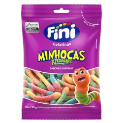 BALA DE GELATINA FINI MINHOCAS CITRICA 100G