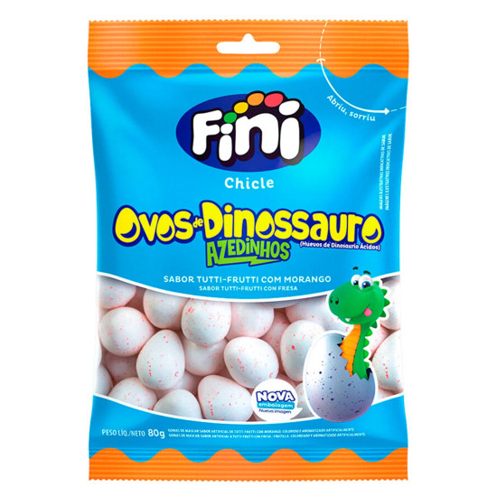 CHICLETE FINI AZEDINHAS OVOS DE DINOSSAURO 80G