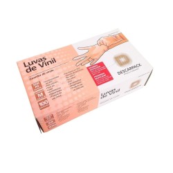 LUVAS DESCARPACK VINIL TAM M C/100 UN