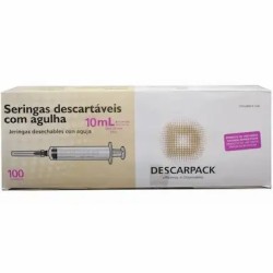 SERINGA DESCARPACK 10ML AG 25 X 7
