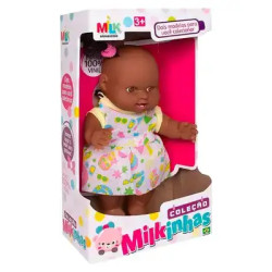 BONECA MILKINHA NEGRA VINIL 20CM